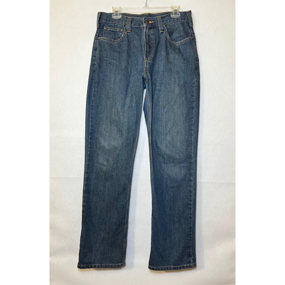 Carhartt Workwear Western Relaxed Fit Straight Leg Jeans Dk Indigo Denim 32x34
